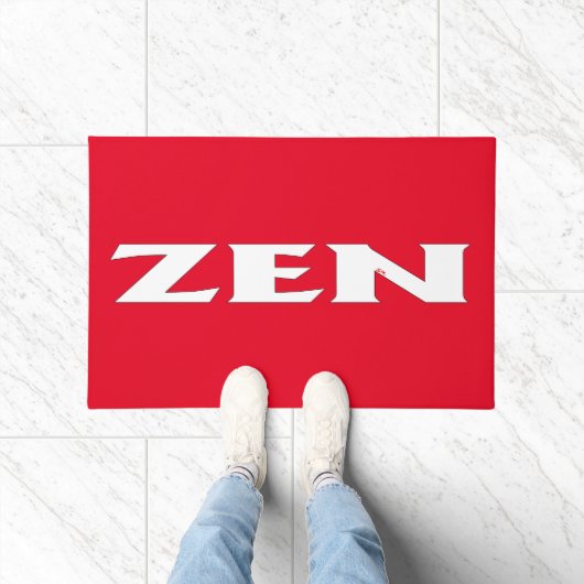 Zen witte rode deurmat (Binnen)