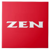 Zen witte rode grote tegel tegeltje (Voorkant)