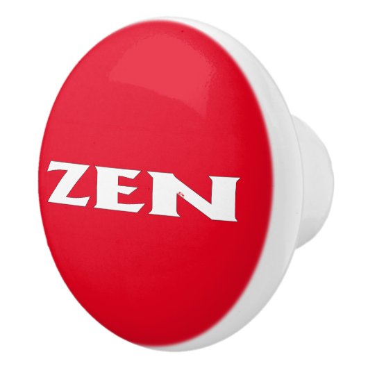 Zen witte rode keramische knop (Rechts)