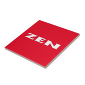 Zen witte rode kleine tegel tegeltje (Zijkant)