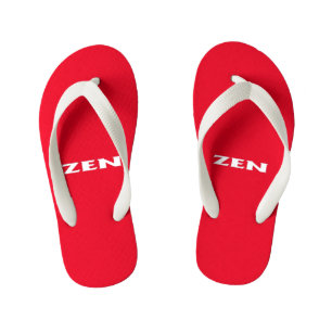 Zen witte rode peuter teenslippers