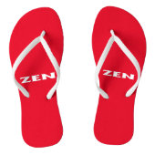 Zen witte rode teenslippers (Voetbed)