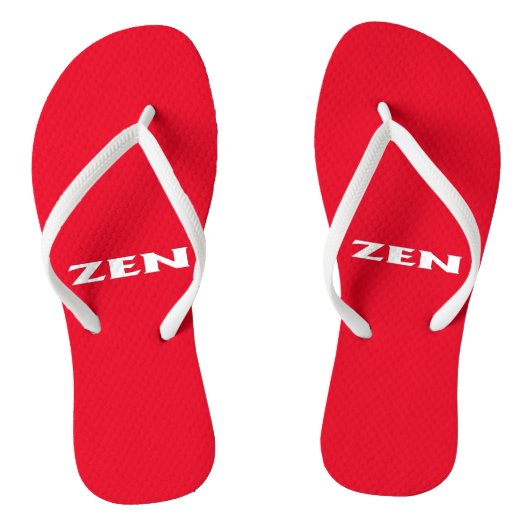 Zen witte rode teenslippers (Voetbed)