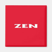Zen witte rode vierkante magneet (Voorkant)