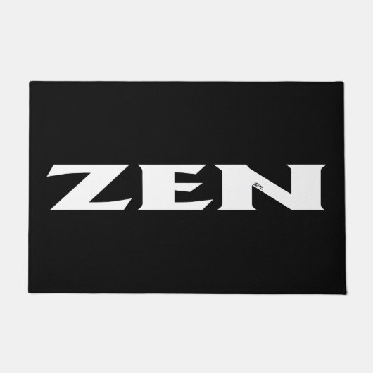 Zen witte zwarte deurmat (Voorkant)