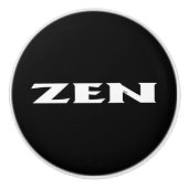 Zen witte zwarte keramische knop (Voorkant)