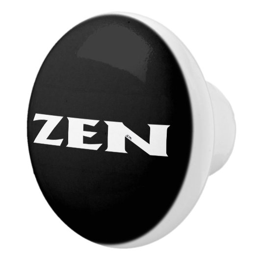 Zen witte zwarte keramische knop (Rechts)
