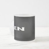 Zen witte zwarte matte mok (Voorkant links)