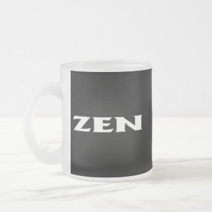 Zen witte zwarte matte mok