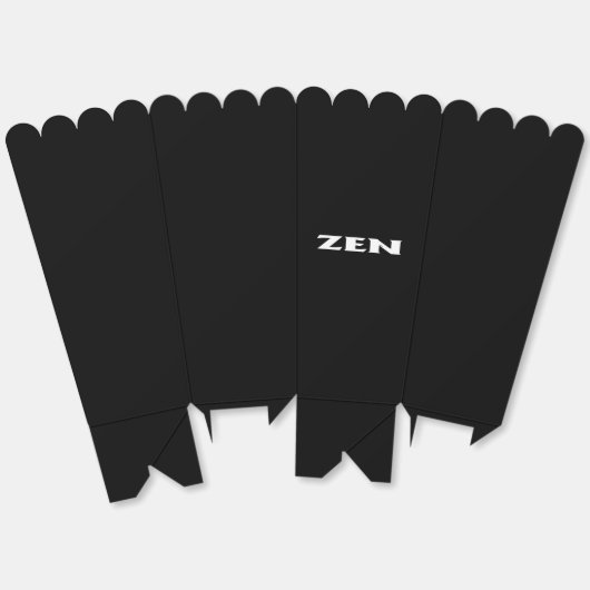 Zen witte zwarte popcorn dozen bedankdoosjes (Ongevouwen)