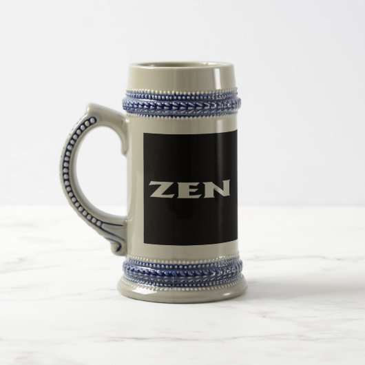 Zen witte zwarte stein bierpul (Links)