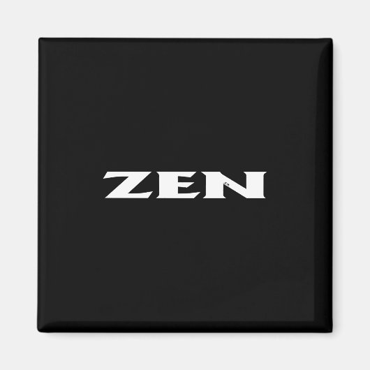 Zen witte zwarte vierkante magneet (Voorkant)