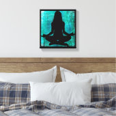 Zen Woman Doing Yoga Meditation Canvas Wall (Insitu (Slaapkamer))
