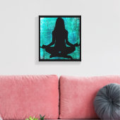 Zen Woman Doing Yoga Meditation Canvas Wall Afdruk (Insitu (Woonkamer))