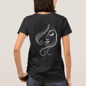 Zen Woman Line Art T-Shirt 2, Minimalist Abstract (Achterkant)