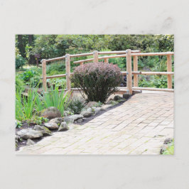 Zen Wood Foot Bridge Past Walkway Briefkaart
