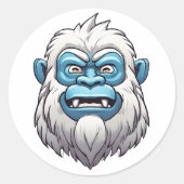 Zen Yeti Ronde Sticker (Voorkant)