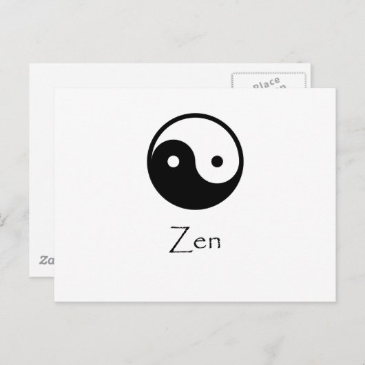 Zen Yin & Yang Briefkaart (Voorkant / Achterkant)