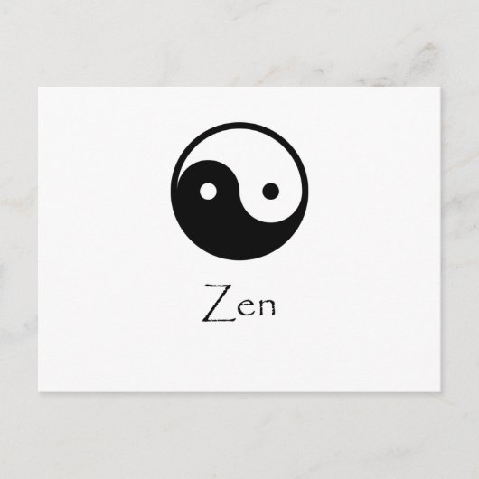 Zen Yin & Yang Briefkaart (Voorkant)