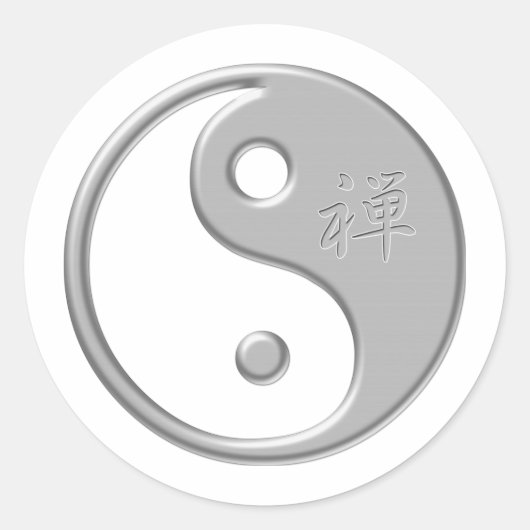 Zen Yin Yang Sticker (Voorkant)