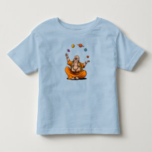 Zen Yoga Buddha Juggling Space Planets Meditation Kinder Shirts