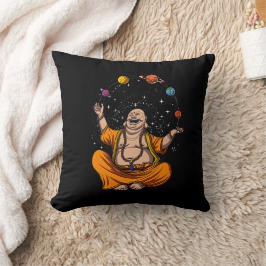 Zen Yoga Buddha Juggling Space Planets Meditation Kussen (Deken)