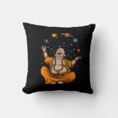 Zen Yoga Buddha Juggling Space Planets Meditation Kussen (Voorkant)