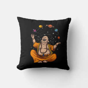 Zen Yoga Buddha Juggling Space Planets Meditation Kussen