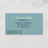 Zen Yoga - Instructeur of Trainer Visitekaartje (Achterkant)