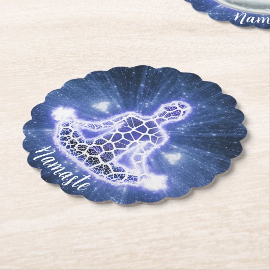 Zen Yoga Meditatie Chakra Spirituele Energie Lotus Kartonnen Onderzetters (Gekanteld)