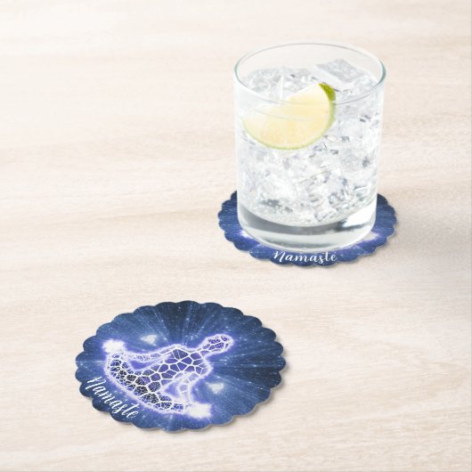 Zen Yoga Meditatie Chakra Spirituele Energie Lotus Kartonnen Onderzetters (Insitu)