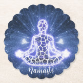 Zen Yoga Meditatie Chakra Spirituele Energie Lotus Kartonnen Onderzetters (Voorkant)