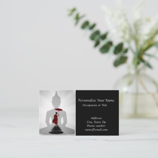 Zen Yoga Meditation Balance Visitekaartje (Staand voorkant)
