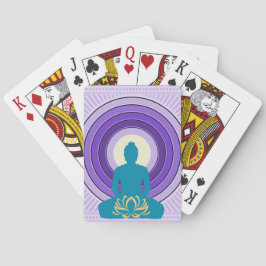 Zen Yoga Meditation Buddha Paars & Blue Pokerkaarten