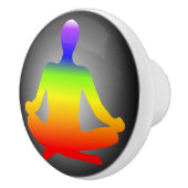 Zen Yoga Meditation Chakra Keramische Knop (Rechts)