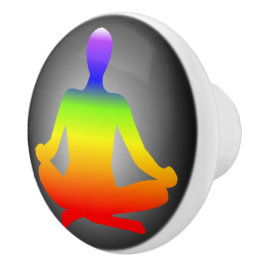 Zen Yoga Meditation Chakra Keramische Knop