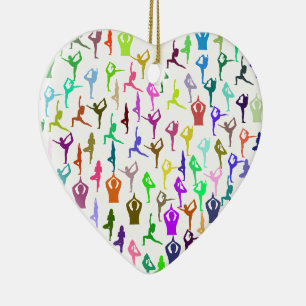 Zen Yoga Meditation Poses & Positions Keramisch Ornament