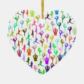 Zen Yoga Meditation Poses & Positions Keramisch Ornament (Voorkant)