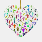 Zen Yoga Meditation Poses & Positions Keramisch Ornament (Achterkant)