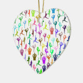 Zen Yoga Meditation Poses & Positions Keramisch Ornament (Links)