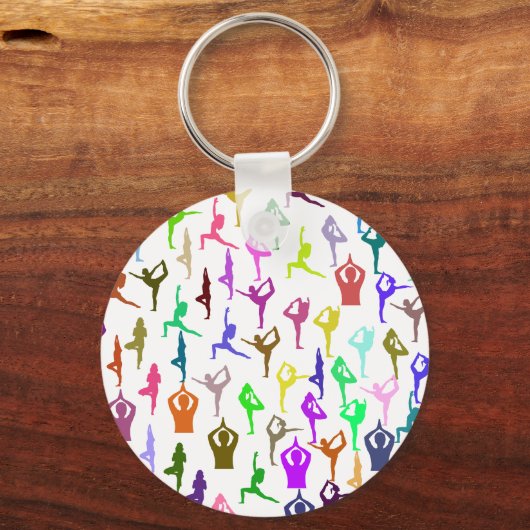 Zen Yoga Meditation Poses & Positions Sleutelhanger (Voorkant)