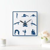 Zen Yoga Meditation Positions Vierkante Klok (Huis)