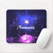 Zen Yoga Paarse Crystal Lotus & Star Muismat (Met muis)