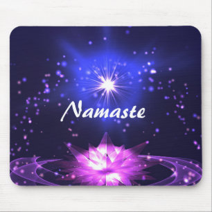 Zen Yoga Paarse Crystal Lotus & Star Muismat