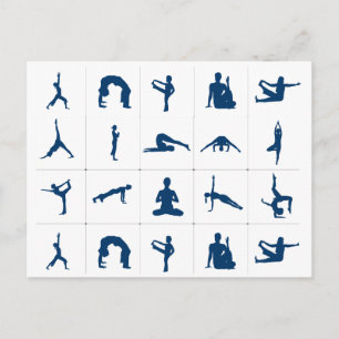 Zen Yoga Poses Lotus Tree of Life Briefkaart