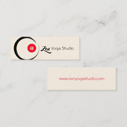 Zen Yoga Studio Mini Visitekaartje (Voorkant / Achterkant)