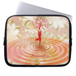 Zen Yoga Tree of Life Personalize notebook Laptop Sleeve