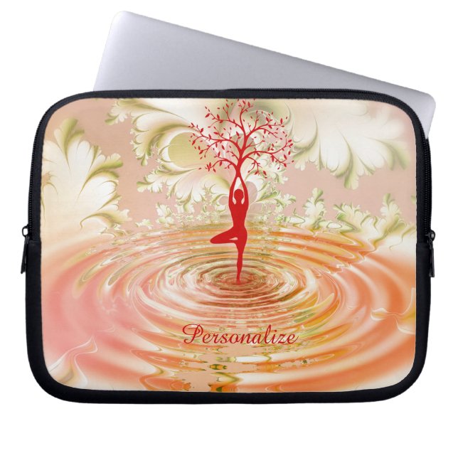 Zen Yoga Tree of Life Personalize notebook Laptop Sleeve (Voorkant)