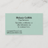 Zen Yoga - ver2 - Instructeur of Trainer Visitekaartje (Achterkant)