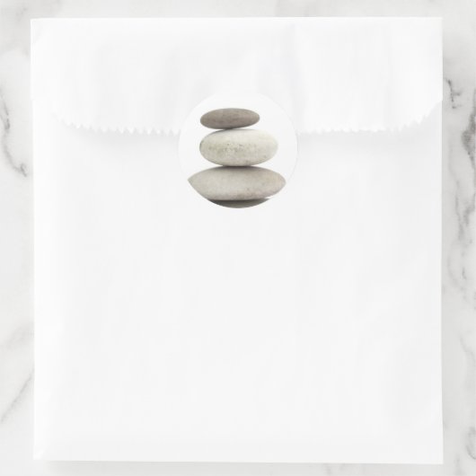 Zen yogo stenen ronde sticker (Tas)